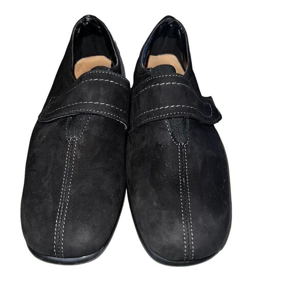 Eric Michael Loafers Career Leisure Black Suede Velcro closure size 6.5/7 - Picture 3 of 8